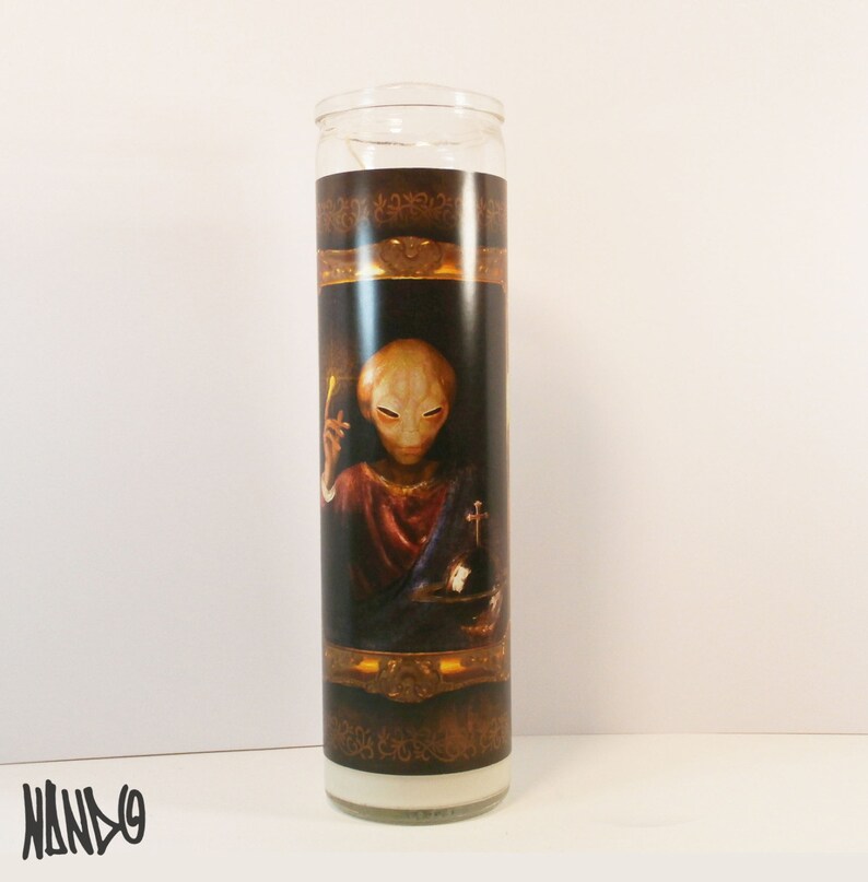 Alien Candle Obi Wan Kenobi Jesus Candle Prayer Candle Etsy