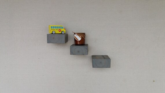 Floating Shelves Set Of Three Wood Block Image 0
