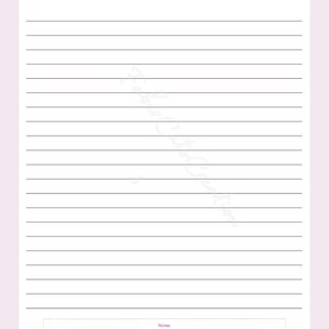Puede incluir: Una p&aacute;gina imprimible con el t&iacute;tulo "NOTAS ADICIONALES & GARABATOS" y un &aacute;rea rayada para escribir notas. La p&aacute;gina tambi&eacute;n incluye el texto "Ridley Cute Creations".