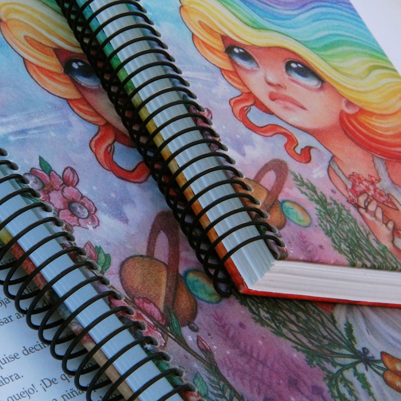 notebook art hardcover notebook notebook handmade sketchbook Notebook A6 notebook unlined rainbow notebook lgtb gift notebook lgtb