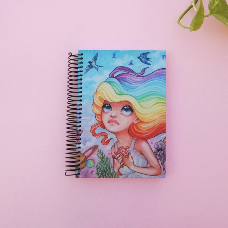 notebook art hardcover notebook notebook handmade sketchbook Notebook A6 notebook unlined rainbow notebook lgtb gift notebook lgtb