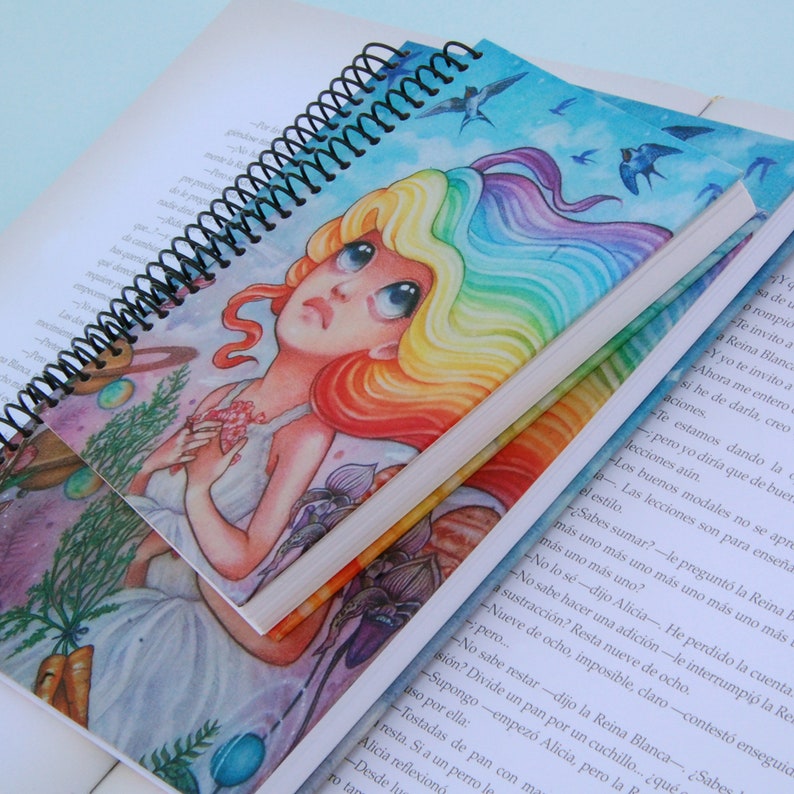 notebook art hardcover notebook notebook handmade sketchbook Notebook A6 notebook unlined rainbow notebook lgtb gift notebook lgtb