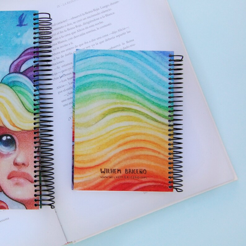 notebook art hardcover notebook notebook handmade sketchbook Notebook A6 notebook unlined rainbow notebook lgtb gift notebook lgtb