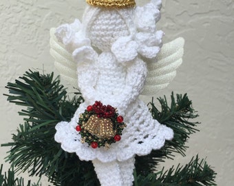 Ganchillo amigurumi ángel crochet miniatura ángel peluches Navidad ángel niños juguete decoración ángel ornamento vacaciones LISTO PARA EL ENVÍO
