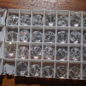 Set of 36 Vintage Genuine Swarovski Crystal Beads 0/06/00 gross 12mm art 5000 Clear Supply Jewelry Making Made in Austria factory pack