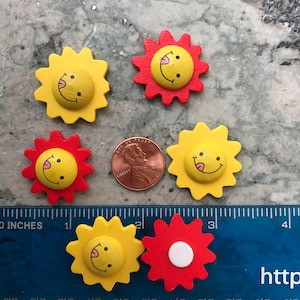 Set of 50 Adhesive Wooden Smiley Face Sun 25x25mm  Decoration Floral stickers Garden ornament  Home decoration Crafts Supply Scrapbooking