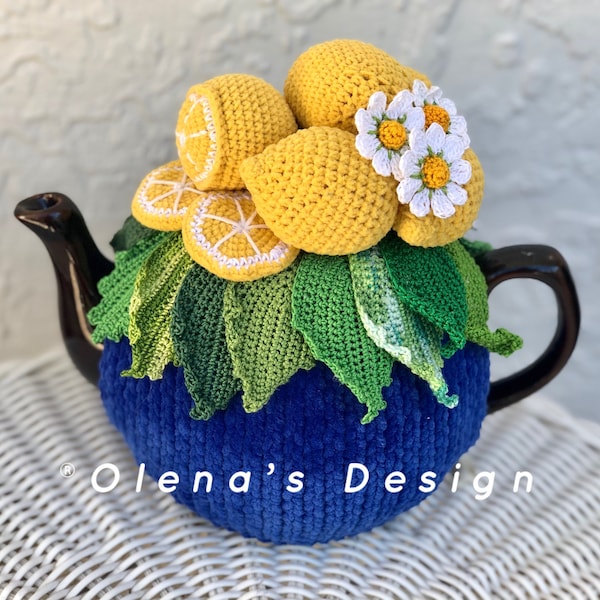 Gehäkelter Teewärmer blau Teewärmer Teewärmer gehäkelt Zitrone Blume grün gehäkelte Teekanne Teewärmer Teeparty Zimmerdeko