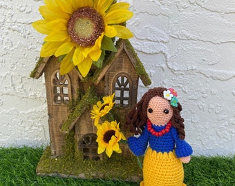 Stand with Ukraine Support Pray to Ukraine Crochet doll Tilda decor amigurumi  Sunflower Yellow Blue 100% charity for Ukraine  Made to Order