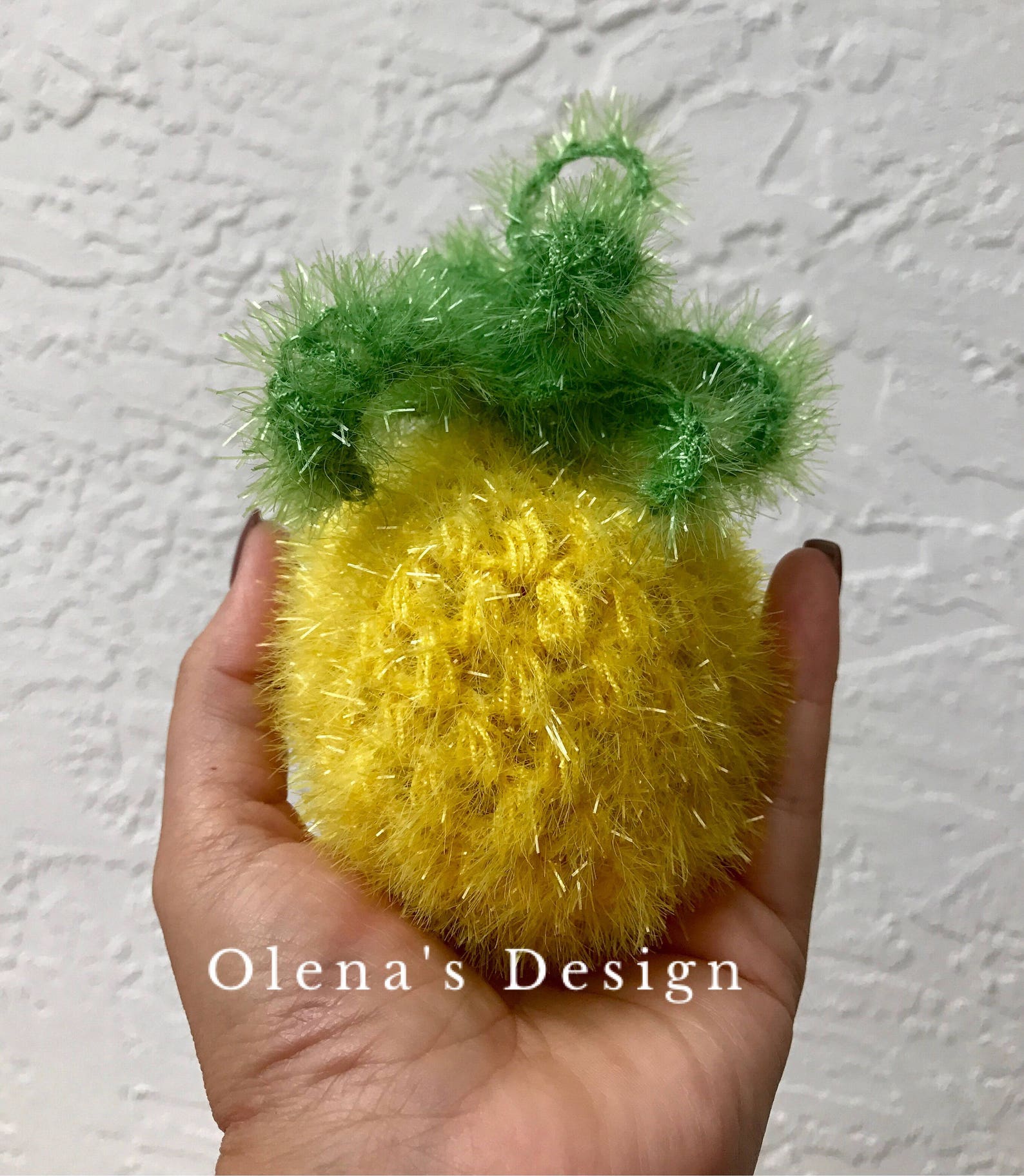 Scrubby Sparkle Yellow Pineapple Dishcloth Sponge Autumn Fall Etsy