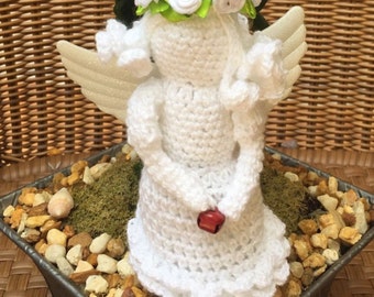 Ganchillo amigurumi ángel crochet miniatura ángel peluches Navidad ángel niños juguete decoración ángel ornamento vacaciones LISTO PARA EL ENVÍO