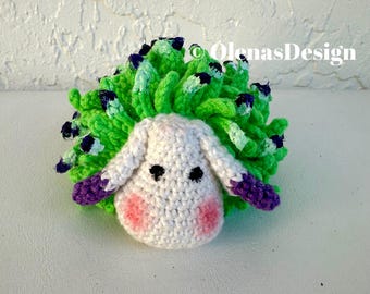 Crochet Costasiella LEAF SHEEP Miniature Nudibranch sea slug Nautical Underwater decor toy Christmas decoration accessory Marine 2.5”