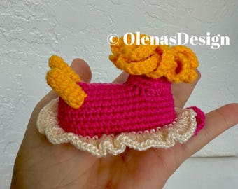 Crochet Pink Dorid Nudibranch Miniature Nudibranch sea slug Nautical Underwater decor toy Christmas decoration accessory Marine 3.5"