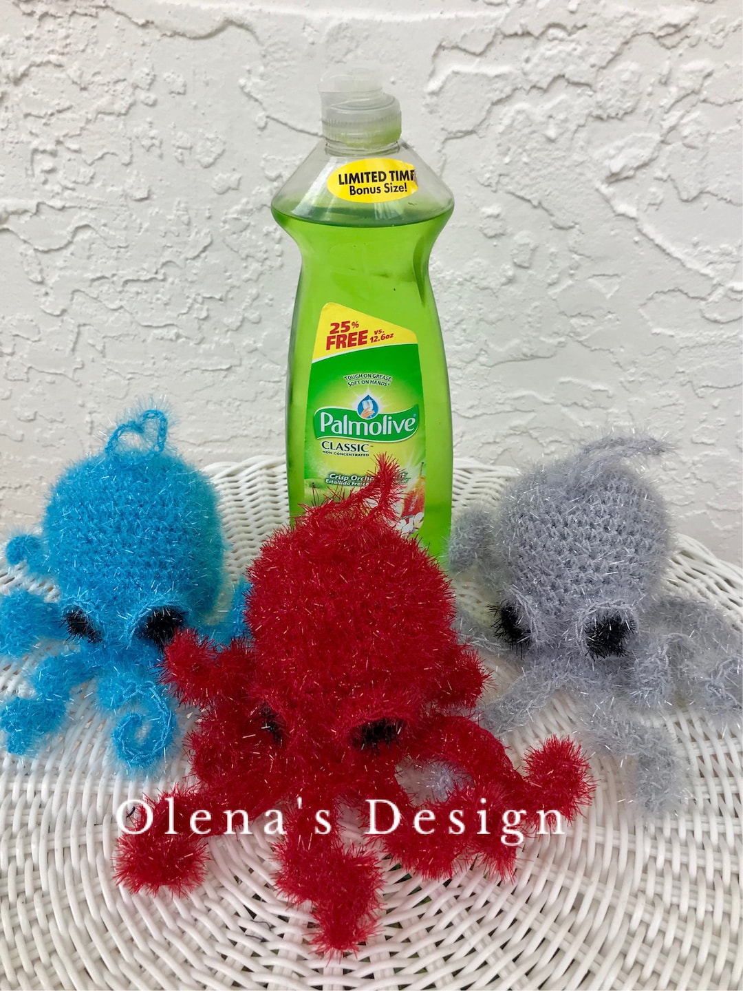 Scrubby Sparkle Octopus Dishcloth Sponge Nautical Underwater Decor ...