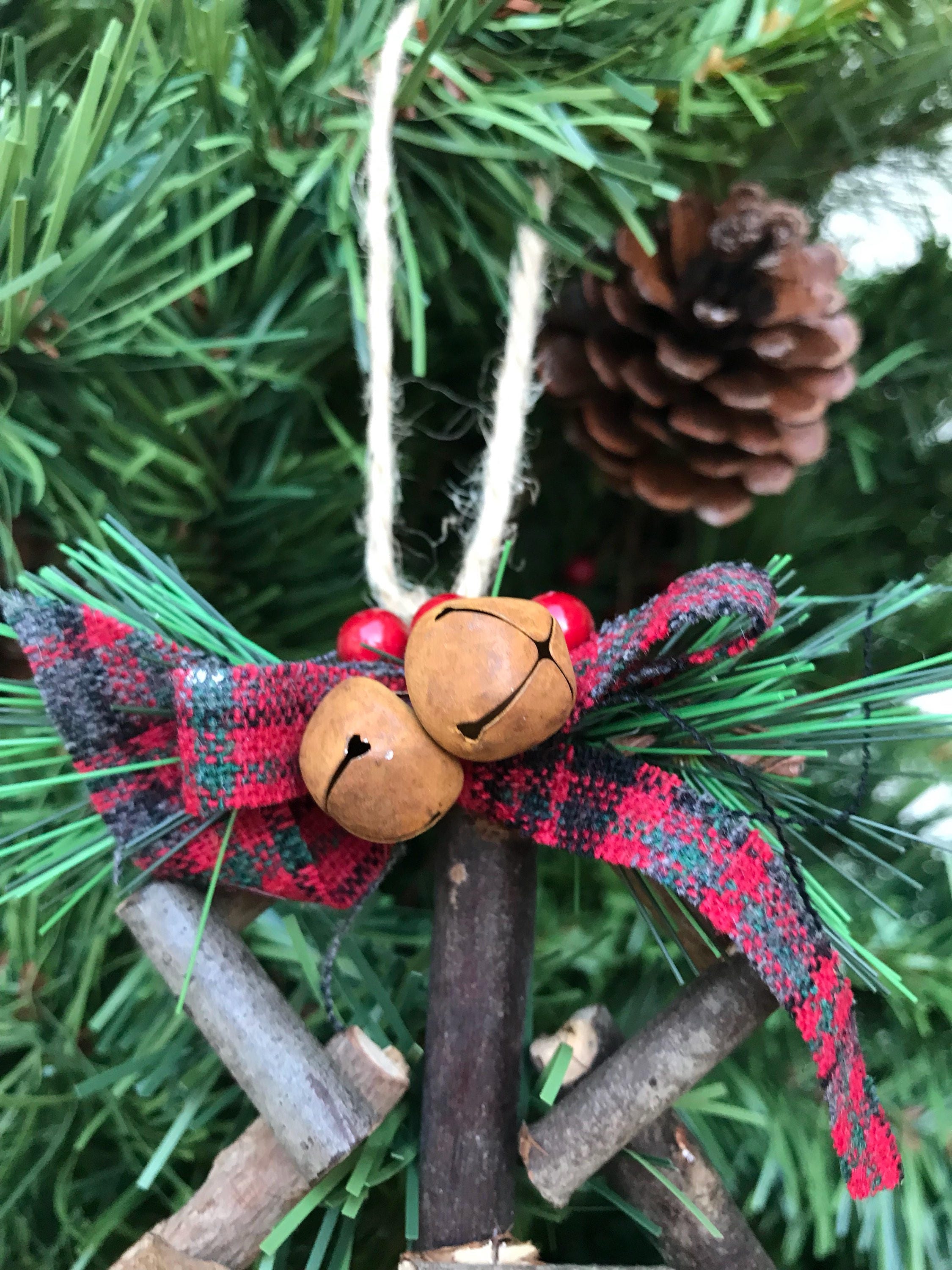 Wooden Christmas Tree ornament driftwood twig Christmas tree | Etsy