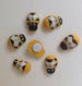 50 Adhesive Wooden Bumble-bee stickers Crafts 13x9mm Decoration Floral stickers Garden ornament  Home decoration Crafts Supply Scrapbooking 