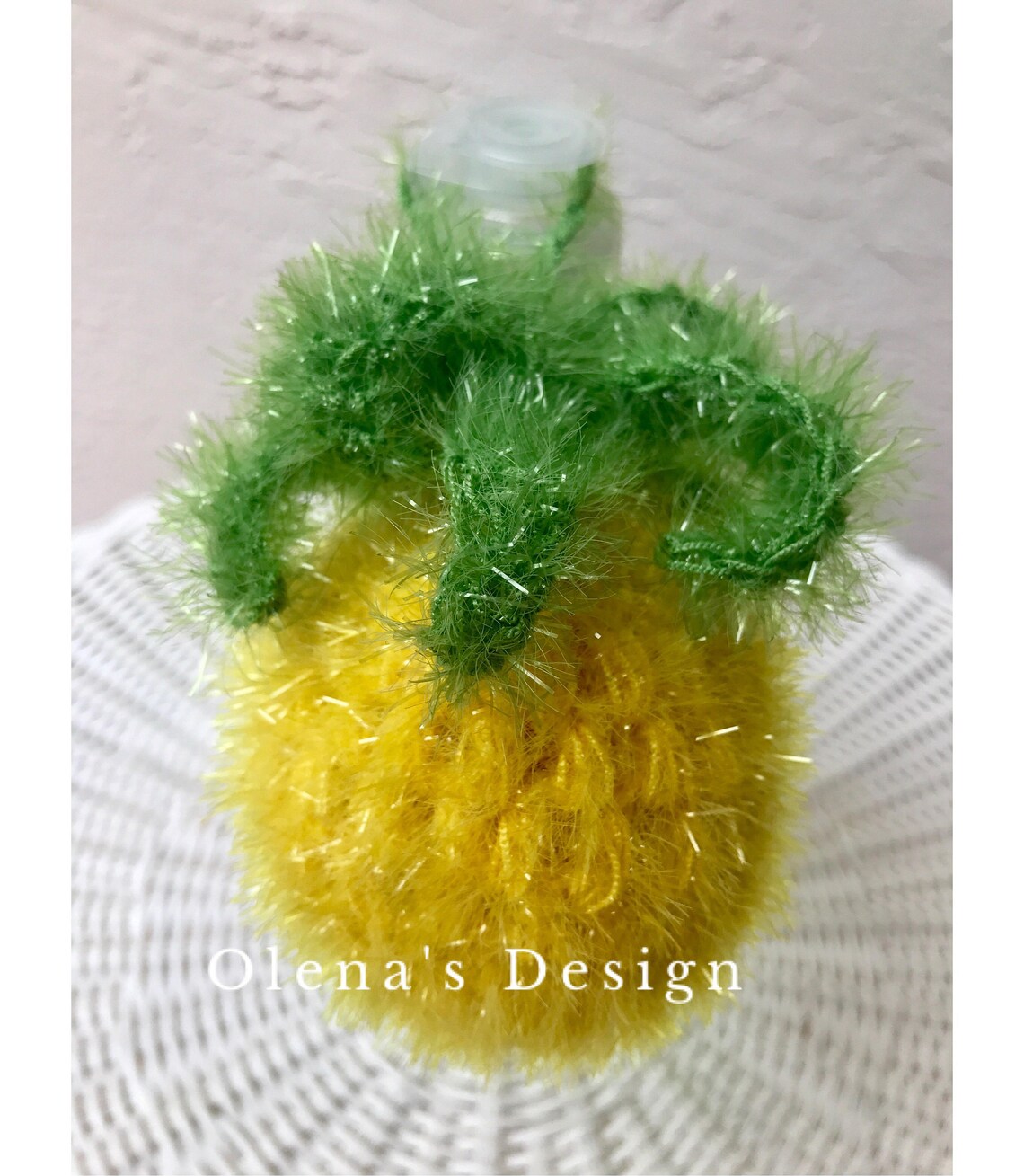 Scrubby Sparkle Yellow Pineapple Dishcloth Sponge Autumn Fall Etsy