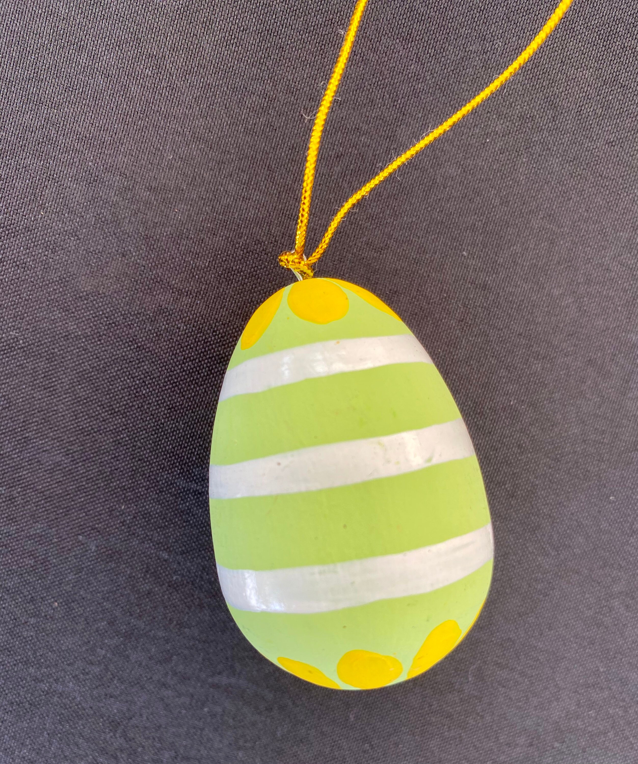 Set of 4 Easter Ornaments Wooden Egg Hand Painted Easter Etsy UK