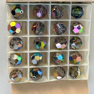 Set of 36 Vintage Genuine Swarovski Vitrail Medium Beads 6/12 gross 12mm Supply Jewelry Making Made in Austria factory pack