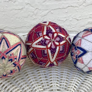 Temari ball Japanese embroidery home decor traditional art handmade sphere ball ornament unique gift Mother&#39;s day Pick one