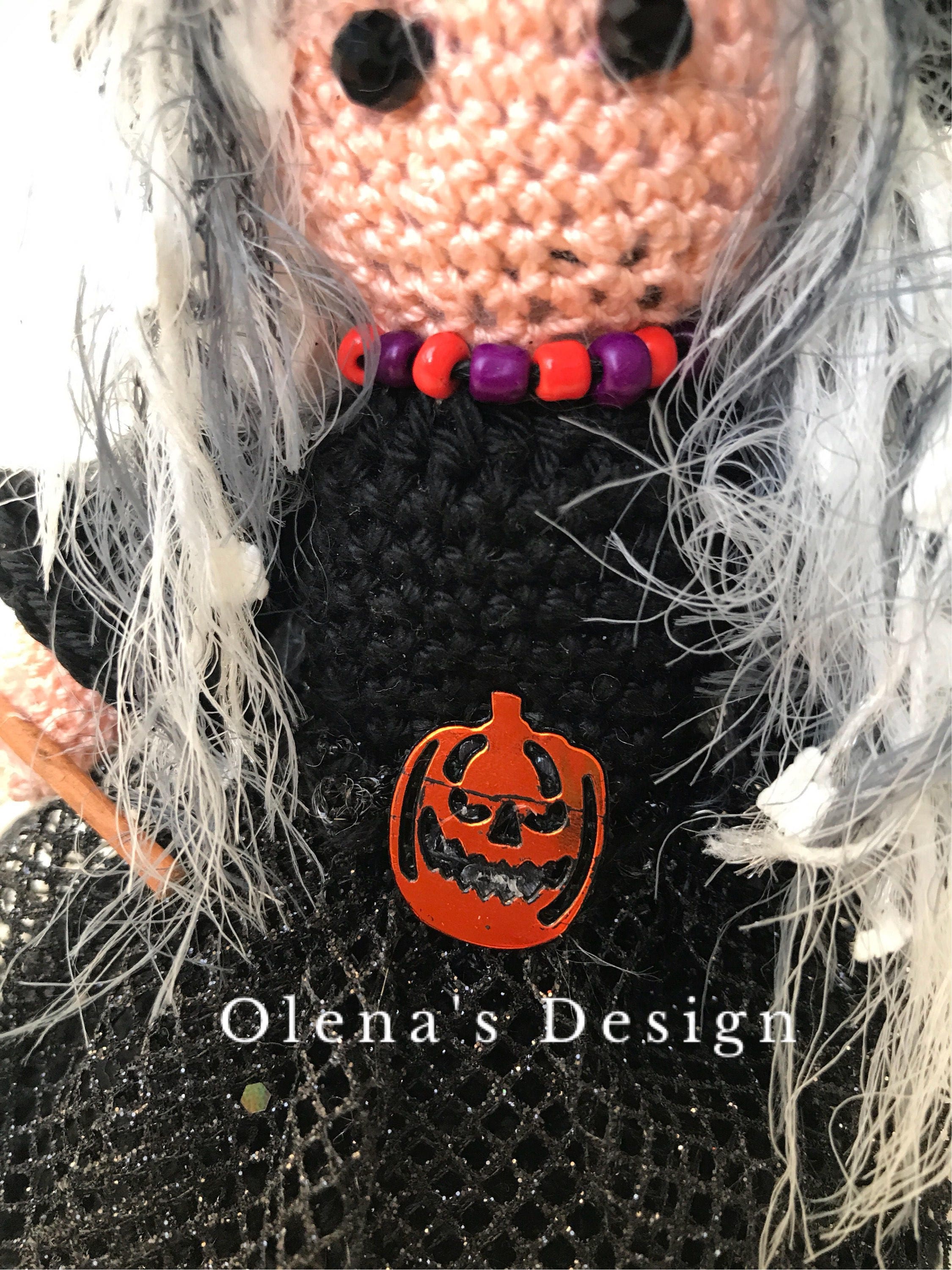 ハロウィン かぎ針編み 魔女人形 ティルダ デコレーション 編みぐるみ