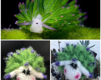 Scrubby Sparkle szydełkowy Costasiella LEAF SHEEP Ściereczka do naczyń Gąbka Nudibranch ślimak morski Morski Podwodny wystrój zabawka akcesorium kuchenne Morski