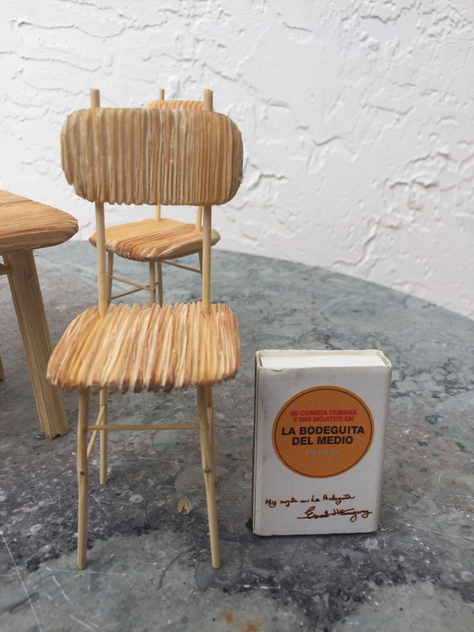 Wooden Doll Table Chairs Set Dollhouse Furniture Bamboo Wood Etsy