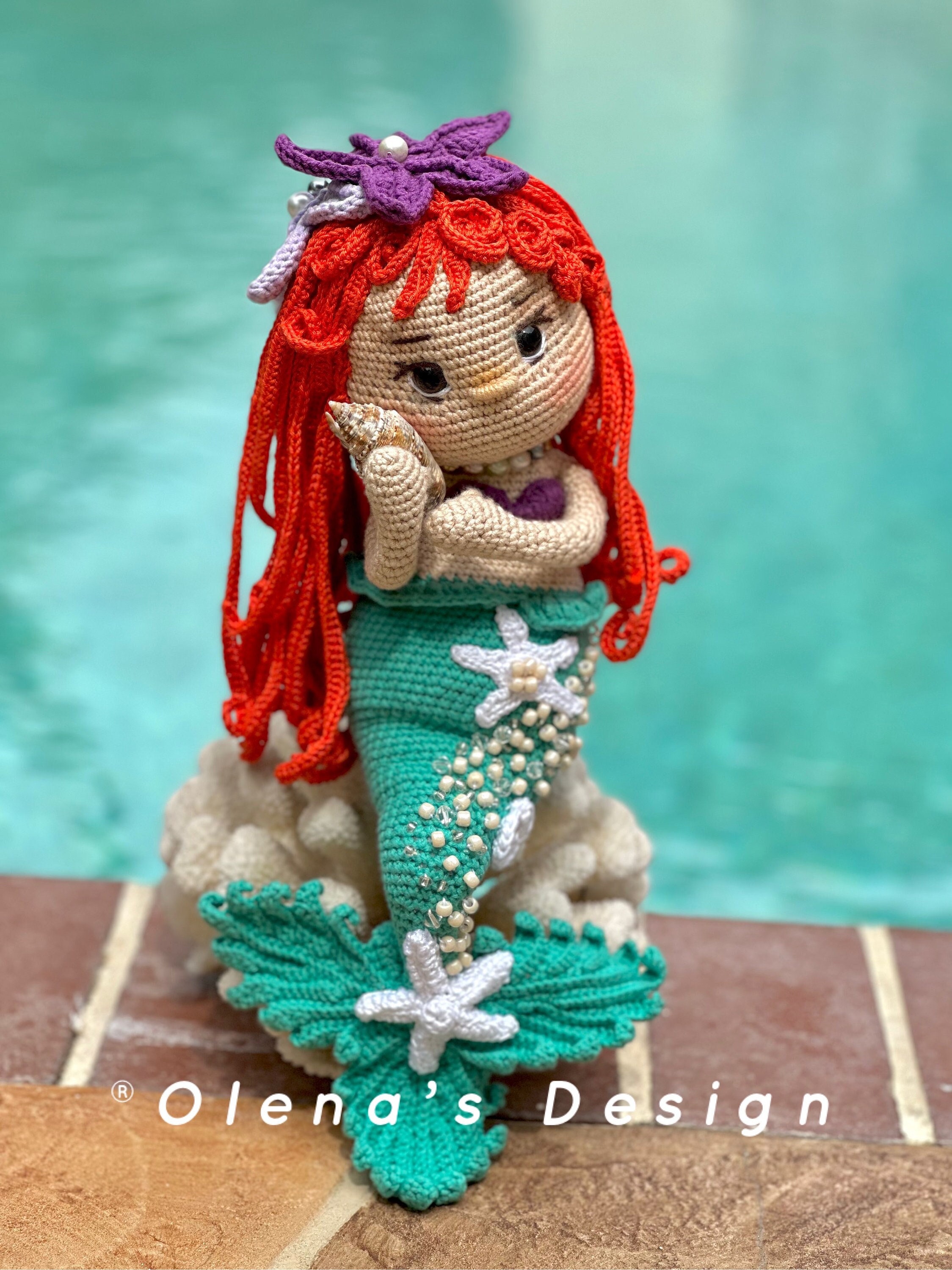 リトルマーメイド アミグルミ かぎ針編み アリエル セレナ ぬいぐるみ