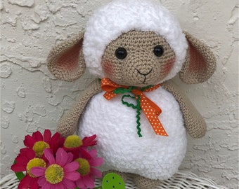 Crochet Easter Lamb Sheep Easter decoration Miniature Lamb Sheep Amigurumi toy Spring decoration toy Fluffy lamb sheep baby shower gift idea