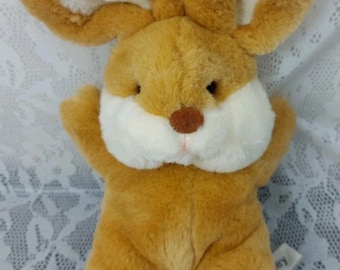 Russ Honey Bunny Plush Rabbit Tan Brown White Korea 12" Stuffed Toy Vintage 80s