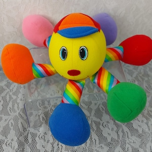 Jolly Toys Baby Octopus Plush Rainbow Rattle Einstein Language Nursery Video Toy