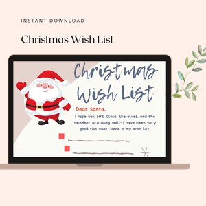 Kerstverlanglijst voor Santa Digital - Instant Download Gift - Brief aan de Kerstman