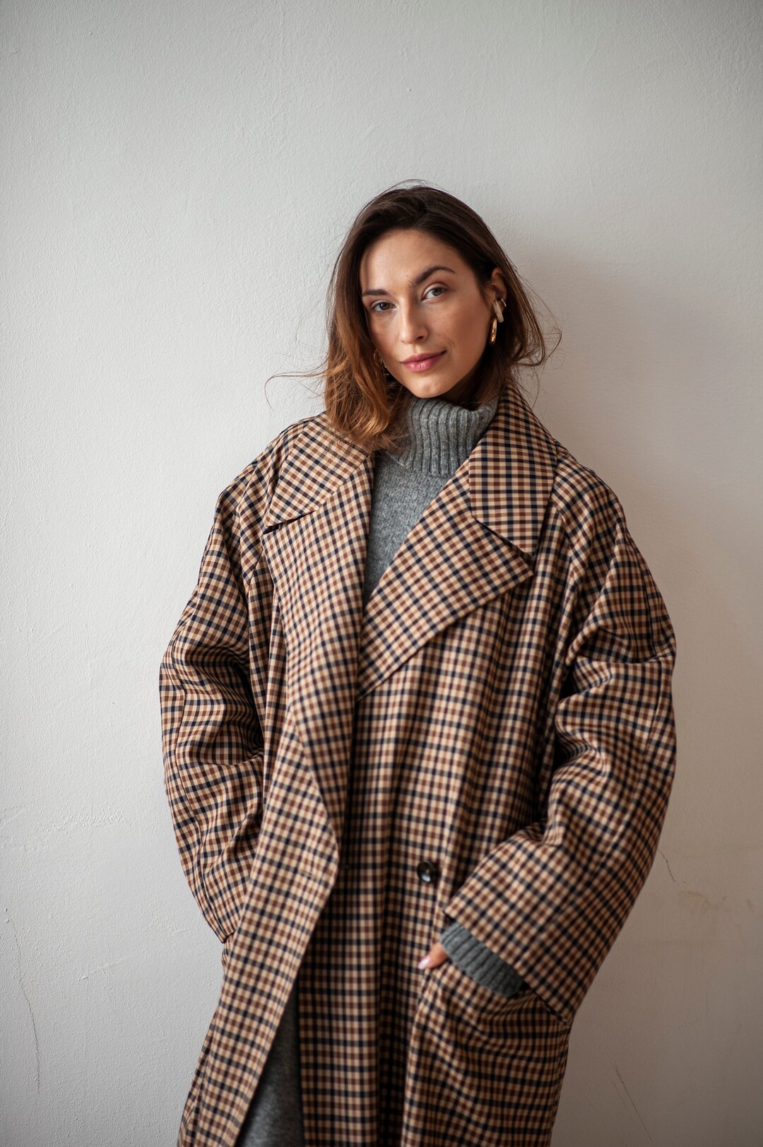 Double-Breasted Trench Coat with Gloves main image 0