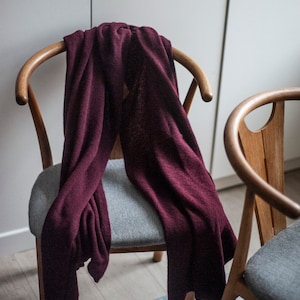 Burgundy scarf with alpaca wool, Shawl for women, winter fashion, Long women shawl, Shawl wrap for women, Gift for her, Gift for mother