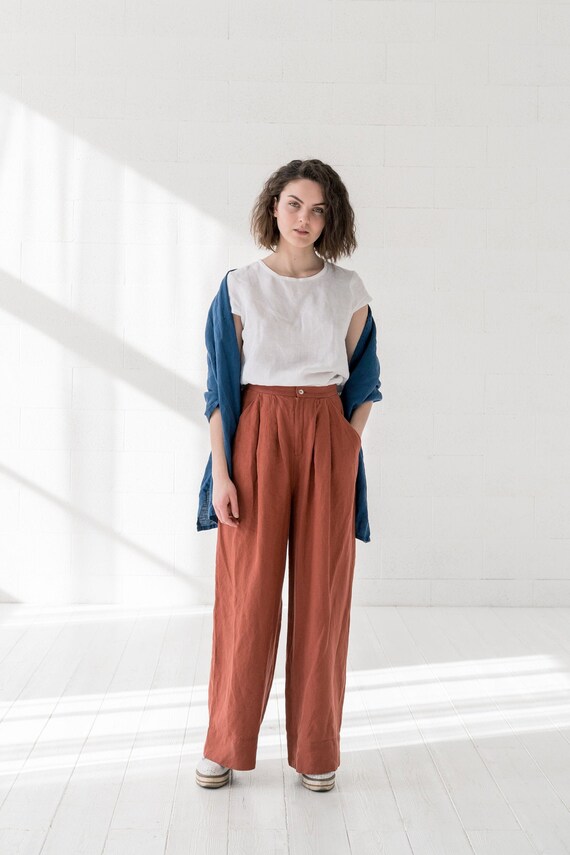 flowy linen pants