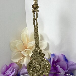 Vintage Montagnani, Italy, Ornate Brass Decorative Serving Fork