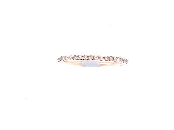14K Rose Gold Prong Set Diamond Eternity Band Wedding Band Anniversary Band Promise Band Art Deco Antique Yellow Gold White Gold 0.30 Carats