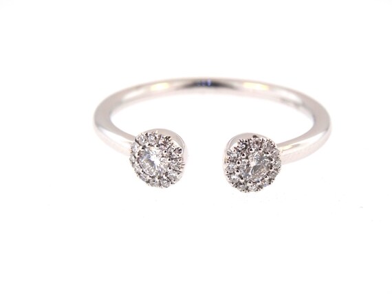 14K White Gold Diamond Antique Style Art Deco Fashion Band Right Hand Ring Eternity Anniversary Band Stackable Band Yellow White Gold 18K