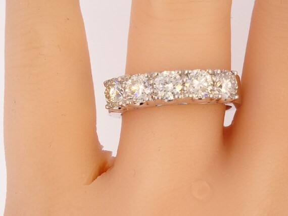 14K White Gold Prong Set Wedding Band Anniversary Band Promise Ring Stackable Band Classic Band Engagement Band Yellow Gold Rose Gold