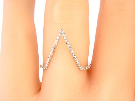 14K White Gold Diamond Fashion Band Wedding Band Engagement Ring Promise Ring Fashion Band White Gold Rose Gold Fashion Ring Stackable Ring