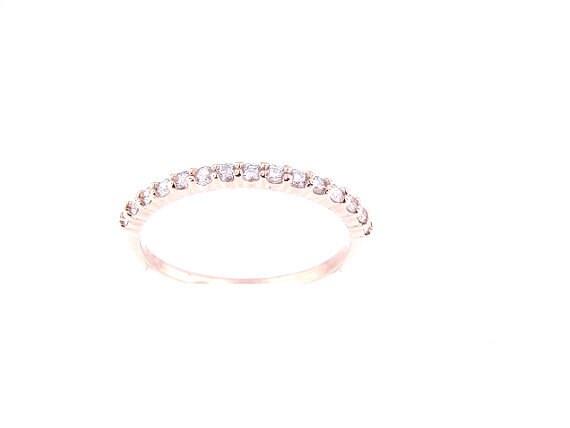 14K Rose Gold Prong Set Diamond Band Prong Set Wedding Band Engagement Ring Promise Ring Purity Band Anniversary Ring Yellow Gold White Gold