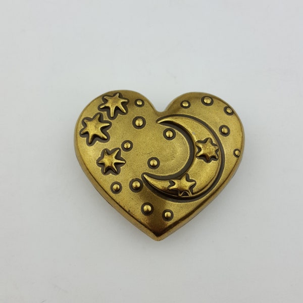 Heart Shape Moon & Star Belt Buckle