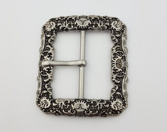 Silver Finish Center Bar Buckle