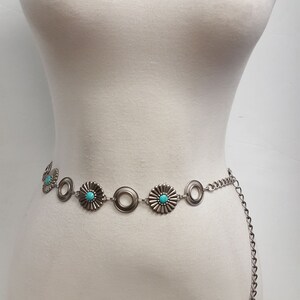 Daisy Flower Metal Chain Belt - Etsy