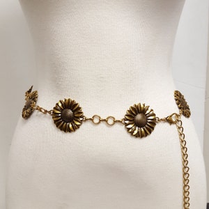 Sunflower Metal Chain Belt