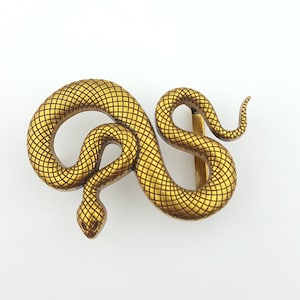 Snake Buckle in Vintage Silver or Gold  Finish