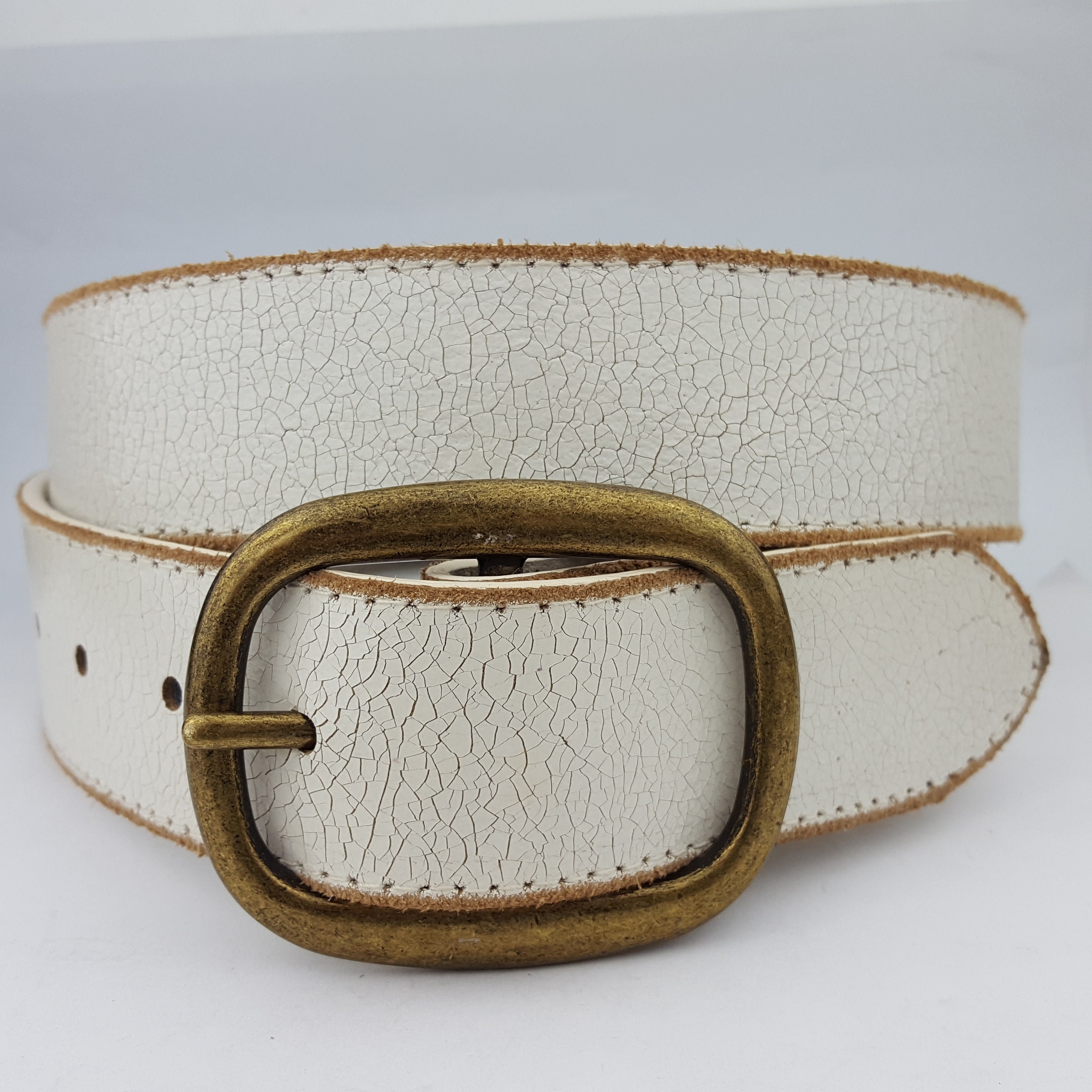 Off White Leather Belt Women Etsy