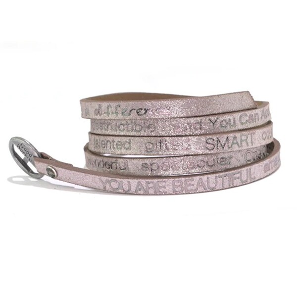 Wholesale Special: Prepack of 6 Metallic Leather Wrap Around Cuffs