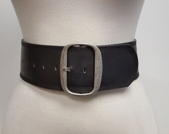 Wide Leather Belt - Etsy