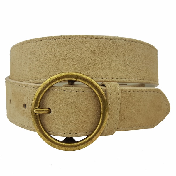 Genuine Suede Leather Belt
