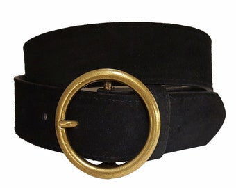 Genuine Suede Leather Belt